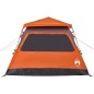 vidaXL Kuppel-Campingzelt 4 Personen Grau und Orange Quick Release vidaXL Kuppel-Campingzelt 4 Personen Grau und Orange Quick Release