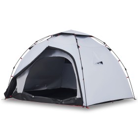 vidaXL Kuppel-Campingzelt 4 Personen Weiß Verdunkelt Quick Release