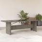 vidaXL Gartentisch mit Glasplatte Grau 240x90x75 cm Poly Rattan vidaXL Gartentisch mit Glasplatte Grau 240x90x75 cm Poly Rattan