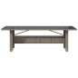 vidaXL Gartentisch mit Glasplatte Grau 240x90x75 cm Poly Rattan vidaXL Gartentisch mit Glasplatte Grau 240x90x75 cm Poly Rattan