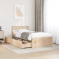 vidaXL Massivholzbett mit Schubladen 75x190 cm Kiefer vidaXL Massivholzbett mit Schubladen 75x190 cm Kiefer