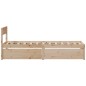 vidaXL Massivholzbett mit Schubladen 75x190 cm Kiefer vidaXL Massivholzbett mit Schubladen 75x190 cm Kiefer