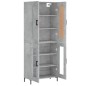 Highboard Betongrau 69,5x34x180 cm Holzwerkstoff Highboard Betongrau 69,5x34x180 cm Holzwerkstoff