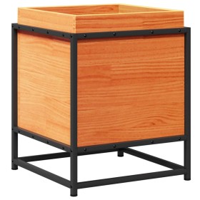 vidaXL Pflanzkübel Wachsbraun 40x40x50 cm Massivholz Kiefer