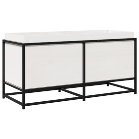 vidaXL Pflanzkübel Weiß 100x40x50 cm Massivholz Kiefer