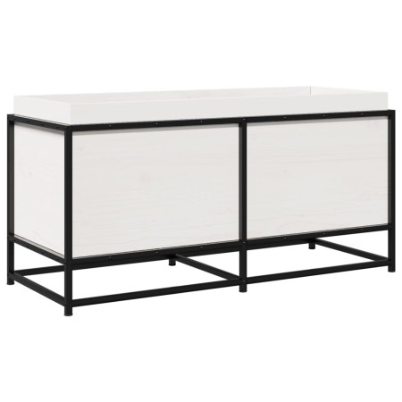 vidaXL Pflanzkübel Weiß 100x40x50 cm Massivholz Kiefer