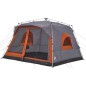 vidaXL Familienzelt für 7 Personen Grau und Orange Quick Release vidaXL Familienzelt für 7 Personen Grau und Orange Quick Release