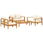 vidaXL 5-tlg. Garten-Sofagarnitur mit Kissen Massivholz Akazie vidaXL 5-tlg. Garten-Sofagarnitur mit Kissen Massivholz Akazie