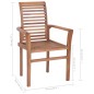 vidaXL Essstühle 6 Stk. Stapelbar Massivholz Teak vidaXL Essstühle 6 Stk. Stapelbar Massivholz Teak