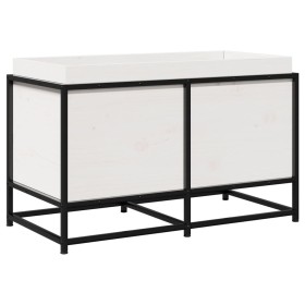 vidaXL Pflanzkübel Weiß 80x40x50 cm Massivholz Kiefer