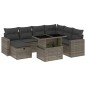 vidaXL 8-tlg. Garten-Sofagarnitur mit Kissen Grau Poly Rattan vidaXL 8-tlg. Garten-Sofagarnitur mit Kissen Grau Poly Rattan