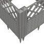 vidaXL Pflanzkasten mit Erdspießen Hellgrau 123,5x43,5x43,5 cm PP vidaXL Pflanzkasten mit Erdspießen Hellgrau 123,5x43,5x43,5 cm PP