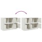 vidaXL Sideboard Weiß 99x39x73 cm Stahl vidaXL Sideboard Weiß 99x39x73 cm Stahl