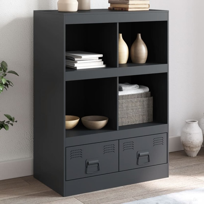 vidaXL Highboard Anthrazit 67x39x95 cm Stahl vidaXL Highboard Anthrazit 67x39x95 cm Stahl