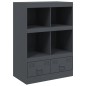 vidaXL Highboard Anthrazit 67x39x95 cm Stahl vidaXL Highboard Anthrazit 67x39x95 cm Stahl