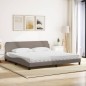 vidaXL Bett mit Matratze Taupe 200x200 cm Stoff vidaXL Bett mit Matratze Taupe 200x200 cm Stoff