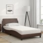 vidaXL Bett mit Matratze Braun 100x200 cm Kunstleder vidaXL Bett mit Matratze Braun 100x200 cm Kunstleder