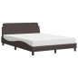 vidaXL Bett mit Matratze Dunkelbraun 120x200 cm Stoff vidaXL Bett mit Matratze Dunkelbraun 120x200 cm Stoff