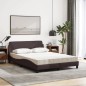 vidaXL Bett mit Matratze Dunkelbraun 120x200 cm Stoff vidaXL Bett mit Matratze Dunkelbraun 120x200 cm Stoff
