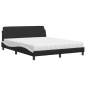 vidaXL Bett mit Matratze Schwarz und Weiß 160x200 cm Kunstleder vidaXL Bett mit Matratze Schwarz und Weiß 160x200 cm Kunstleder