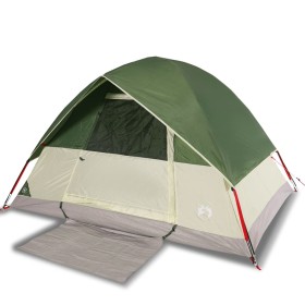 vidaXL Kuppel-Campingzelt 4 Personen Grün Wasserdicht