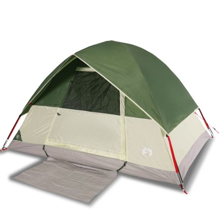 vidaXL Kuppel-Campingzelt 4 Personen Grün Wasserdicht
