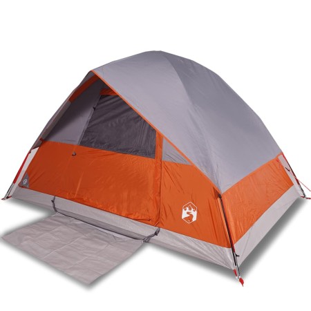 vidaXL Kuppel-Campingzelt 4 Personen Orange Wasserdicht