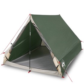 vidaXL Camping-Keilzelt 2 Personen Grün Wasserdicht