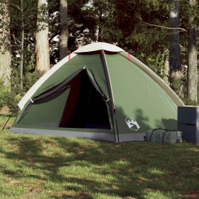vidaXL Kuppel-Campingzelt 4 Personen Grün Wasserdicht