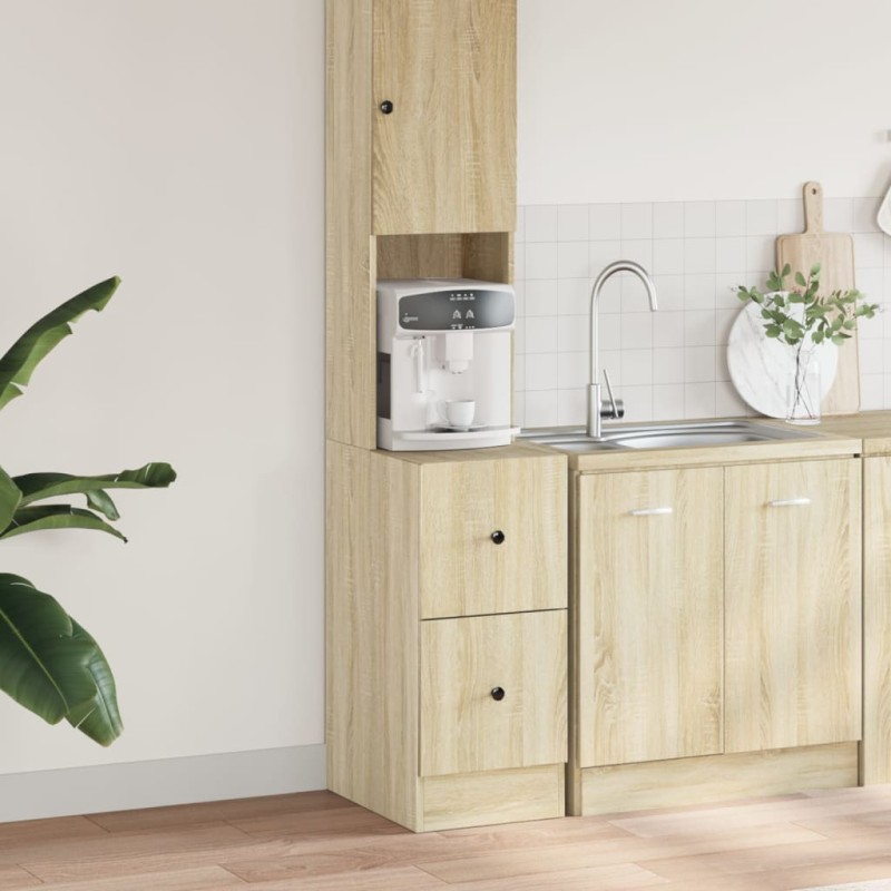 vidaXL Küchenschrank Sonoma-Eiche 35x50x180 cm Holzwerkstoff vidaXL Küchenschrank Sonoma-Eiche 35x50x180 cm Holzwerkstoff