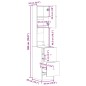 vidaXL Küchenschrank Sonoma-Eiche 35x50x180 cm Holzwerkstoff vidaXL Küchenschrank Sonoma-Eiche 35x50x180 cm Holzwerkstoff