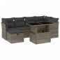 vidaXL 7-tlg. Garten-Sofagarnitur mit Kissen Grau Poly Rattan vidaXL 7-tlg. Garten-Sofagarnitur mit Kissen Grau Poly Rattan
