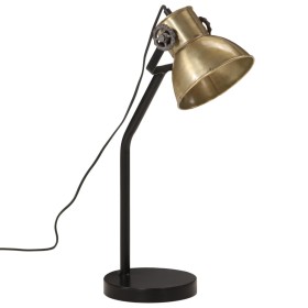 vidaXL Schreibtischlampe 25 W Antik-Messing 17x17x60 cm E27