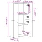 vidaXL Aktenschrank Räuchereiche 60x32x115 cm Holzwerkstoff vidaXL Aktenschrank Räuchereiche 60x32x115 cm Holzwerkstoff