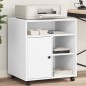 vidaXL Druckerständer mit Rollen Weiß 60x50x67 cm vidaXL Druckerständer mit Rollen Weiß 60x50x67 cm