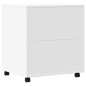 vidaXL Druckerständer mit Rollen Weiß 60x50x67 cm vidaXL Druckerständer mit Rollen Weiß 60x50x67 cm