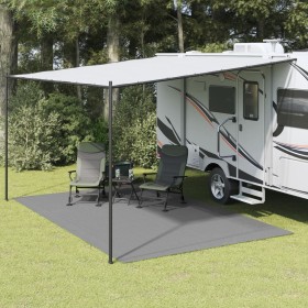 vidaXL Campingteppich Hellgrau 5x3 m