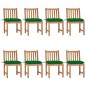 Gartenstühle 8 Stk. mit Kissen Massivholz Teak Gartenstühle 8 Stk. mit Kissen Massivholz Teak