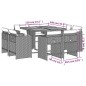 vidaXL 9-tlg. Garten-Essgruppe mit Kissen Beige Poly Rattan vidaXL 9-tlg. Garten-Essgruppe mit Kissen Beige Poly Rattan