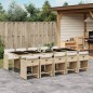 vidaXL 11-tlg. Garten-Essgruppe mit Kissen Beige Poly Rattan vidaXL 11-tlg. Garten-Essgruppe mit Kissen Beige Poly Rattan