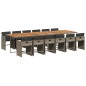 vidaXL 13-tlg. Garten-Essgruppe mit Kissen Grau Poly Rattan vidaXL 13-tlg. Garten-Essgruppe mit Kissen Grau Poly Rattan