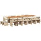 vidaXL 17-tlg. Garten-Essgruppe mit Kissen Beige Poly Rattan vidaXL 17-tlg. Garten-Essgruppe mit Kissen Beige Poly Rattan