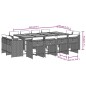 vidaXL 13-tlg. Garten-Essgruppe mit Kissen Hellgrau Poly Rattan vidaXL 13-tlg. Garten-Essgruppe mit Kissen Hellgrau Poly Rattan
