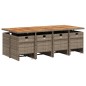 vidaXL 13-tlg. Garten-Essgruppe mit Kissen Grau Poly Rattan vidaXL 13-tlg. Garten-Essgruppe mit Kissen Grau Poly Rattan