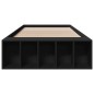 vidaXL Bettgestell Schwarz 90x190 cm Holzwerkstoff vidaXL Bettgestell Schwarz 90x190 cm Holzwerkstoff