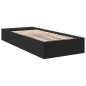 vidaXL Bettgestell Schwarz 90x190 cm Holzwerkstoff vidaXL Bettgestell Schwarz 90x190 cm Holzwerkstoff
