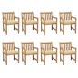 Gartenstühle 8 Stk. mit Cremeweißen Kissen Massivholz Teak Gartenstühle 8 Stk. mit Cremeweißen Kissen Massivholz Teak