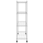vidaXL Lagerregal mit 4 Böden und Rollen 90x35x142 cm Chrome 200 kg vidaXL Lagerregal mit 4 Böden und Rollen 90x35x142 cm Chrome 200 kg