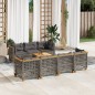 vidaXL 8-tlg. Garten-Sofagarnitur mit Kissen Grau Poly Rattan vidaXL 8-tlg. Garten-Sofagarnitur mit Kissen Grau Poly Rattan
