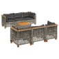vidaXL 8-tlg. Garten-Sofagarnitur mit Kissen Grau Poly Rattan vidaXL 8-tlg. Garten-Sofagarnitur mit Kissen Grau Poly Rattan
